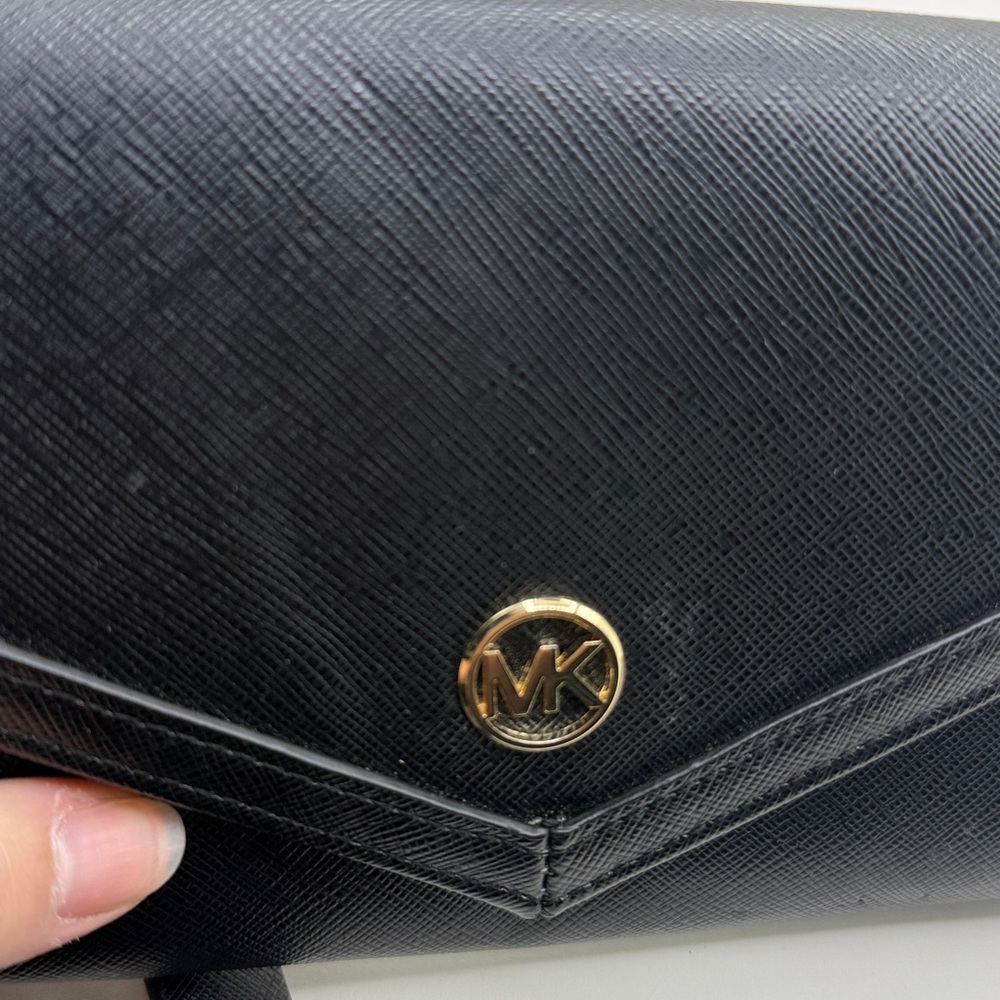 Michael Kors Black Envelope Waist Fanny Pack Belt Bag Purse S M - Picture 11 of 15